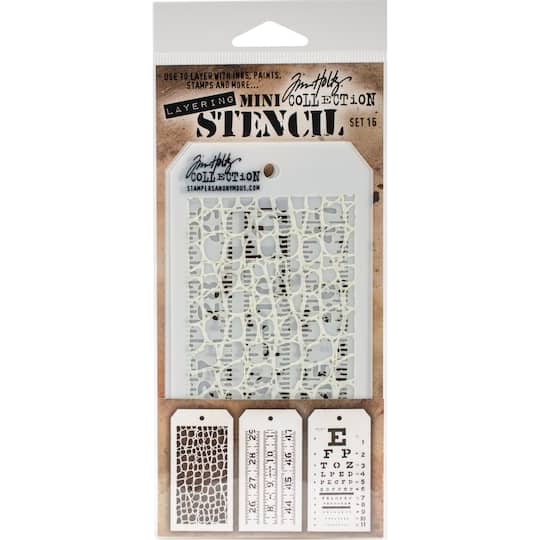 Stampers Anonymous Tim Holtz&#xAE; Mini Layered Stencil Set #16